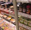 Schwartz display next to fresh meat