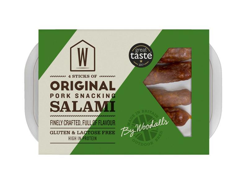 Salami snack packs from Woodall's