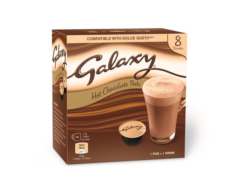 Galaxy and Maltesers added to hot chocolate pods range