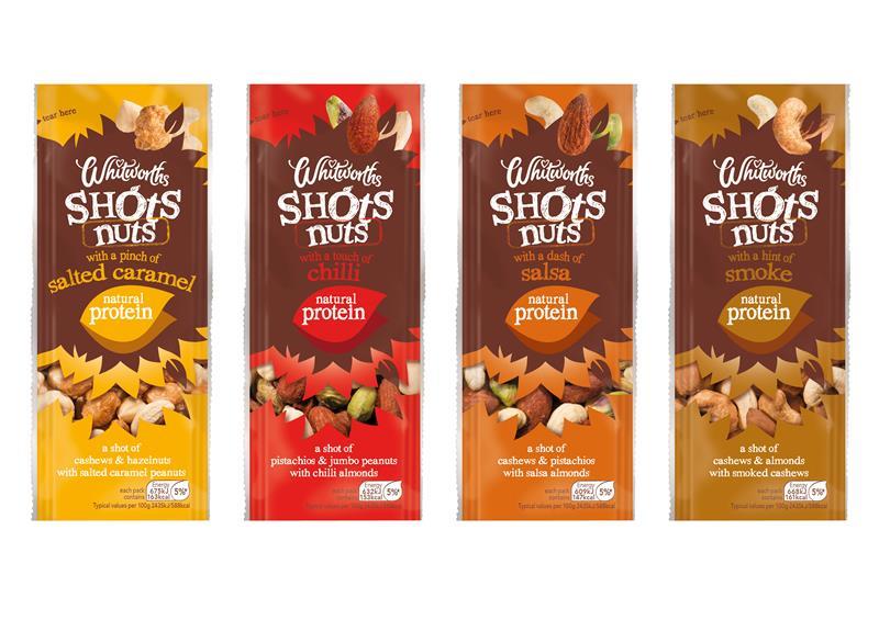 Whitworths reveals healthy Shots Nuts snacks