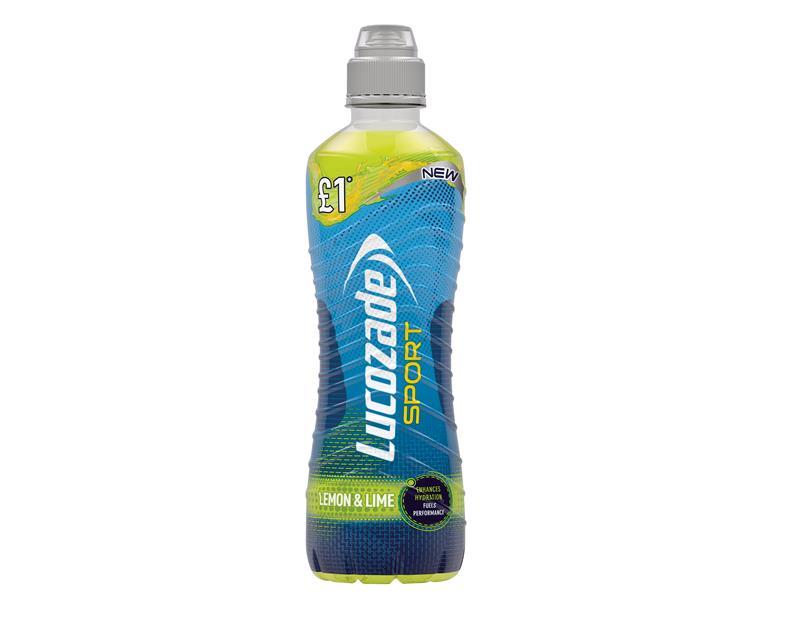 New and exclusive Lucozade Sport lemon and lime