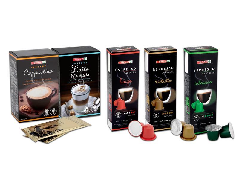 Spar reveals branded coffee capsules