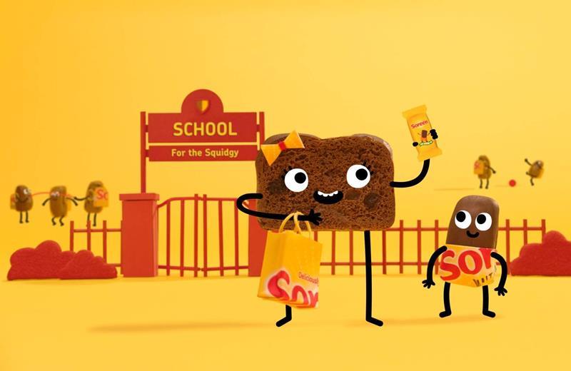 Advert brings squidgy Soreen loaf to life